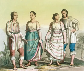 Michoacan Indians in Traditional Costume, Mexico
